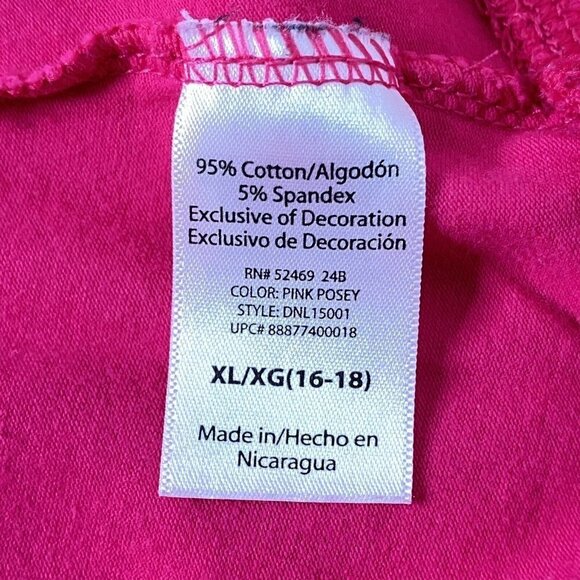 Danskin Now Women's size XL 16-18 Long Sleeve Pullover High Low Hem Top Pink - Picture 6 of 7
